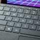 The backlit keyboard cover feels great to type on.